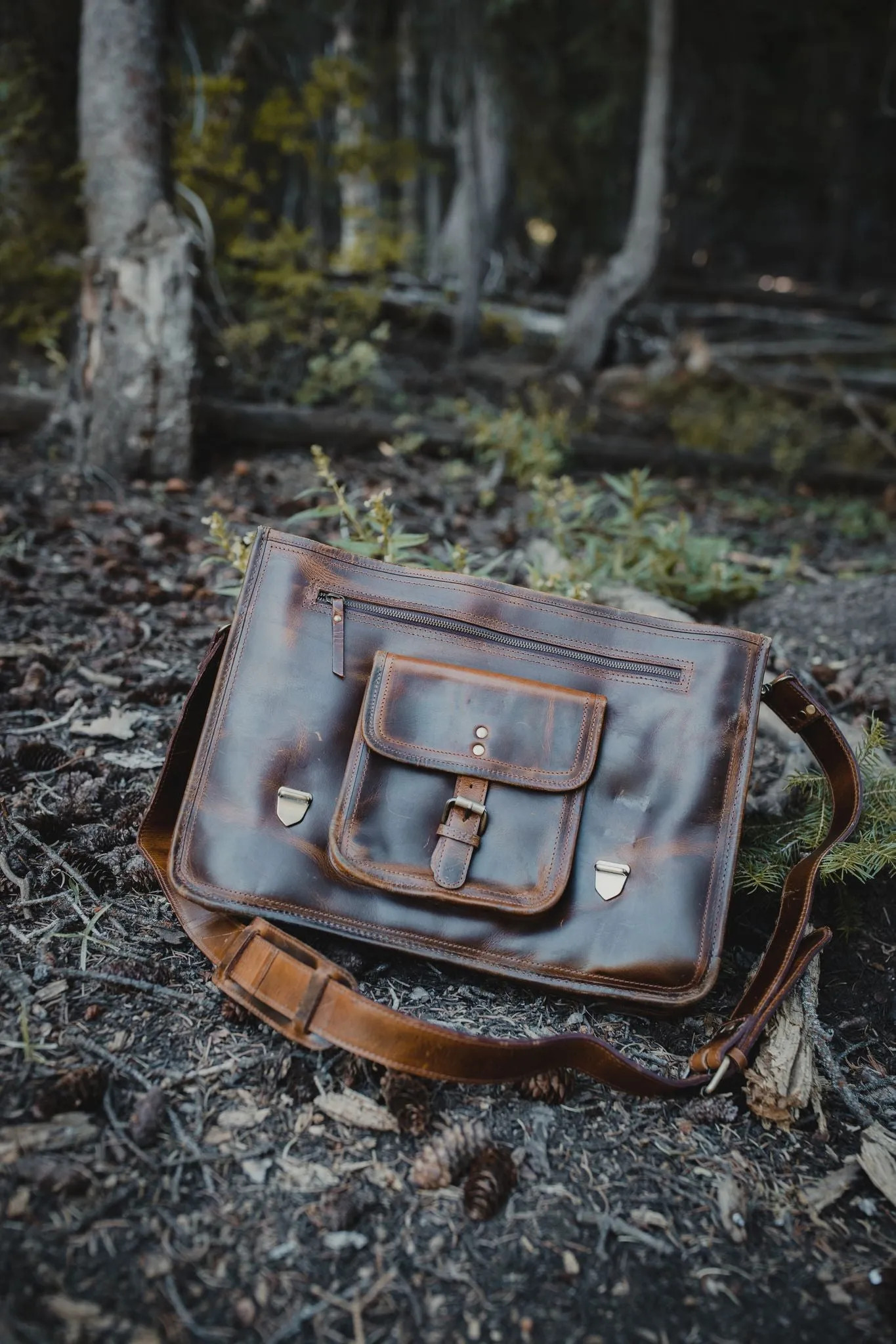 18 inch Buffalo Leather Briefcase