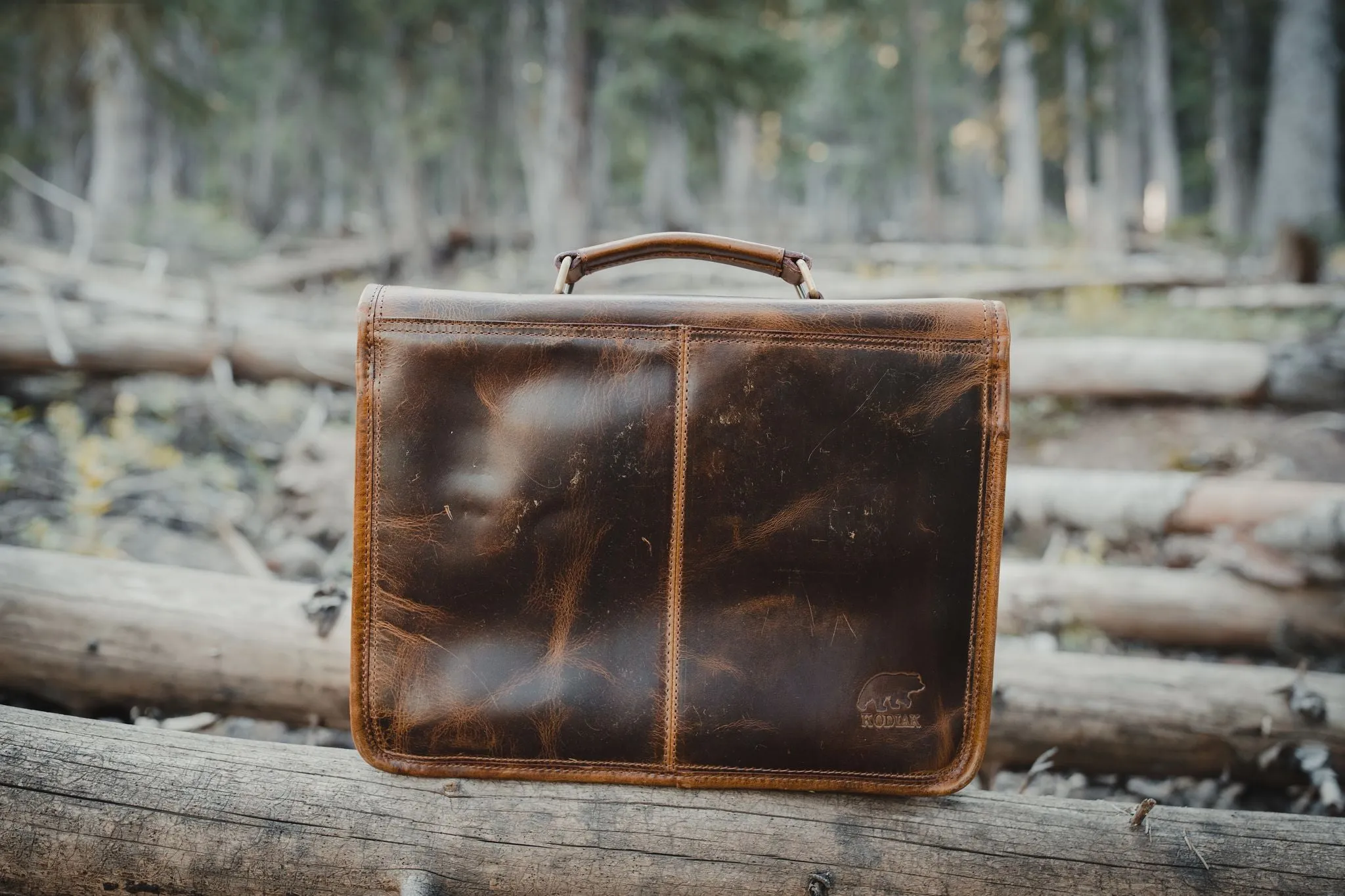 18 inch Buffalo Leather Briefcase