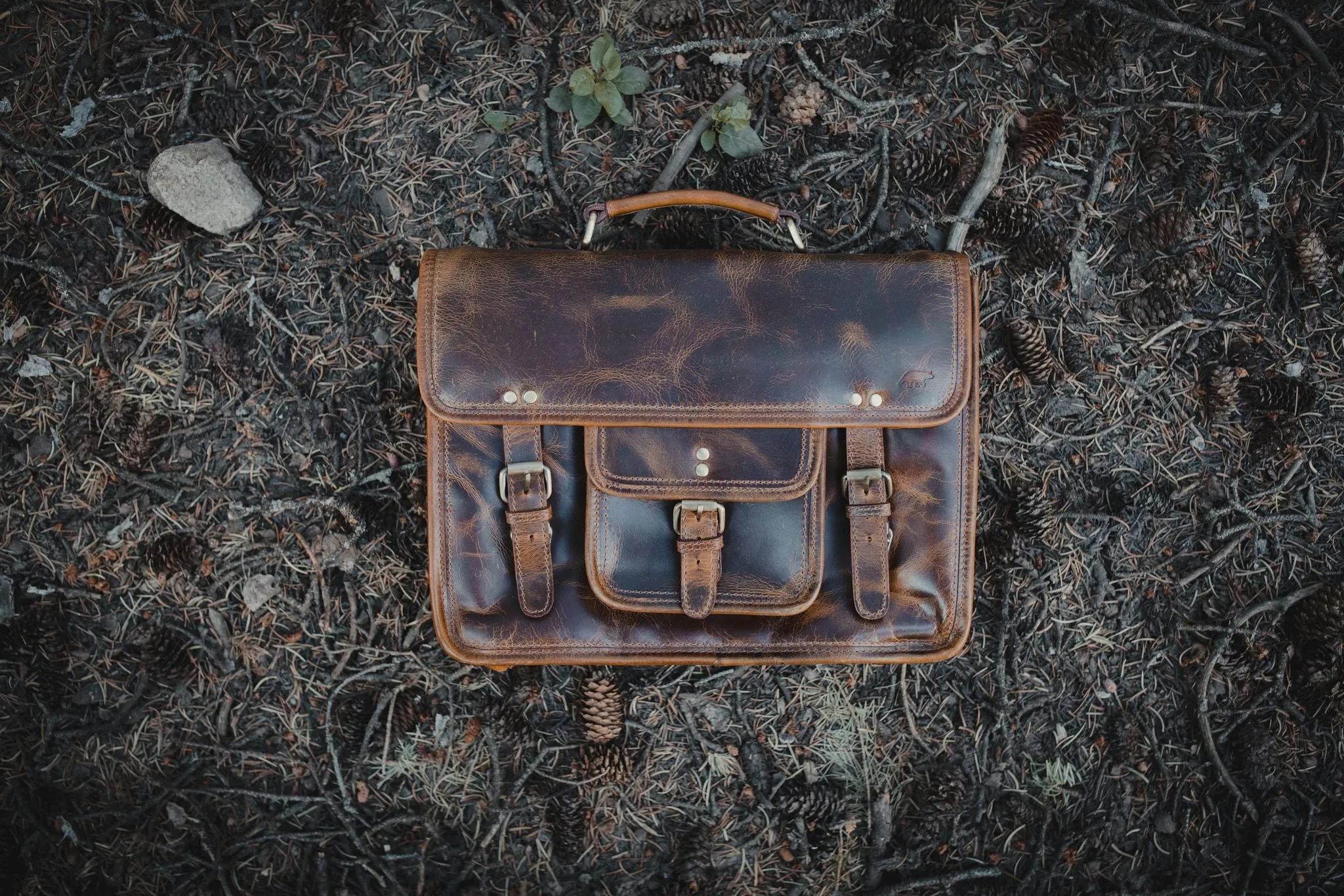 18 inch Buffalo Leather Briefcase