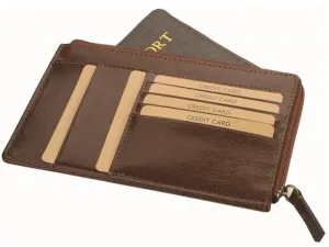 Adpel Bon Voyage Vitello Leather Passport Holder | Brown