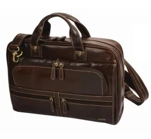 Adpel Capri Leather Computer Bag | Brown