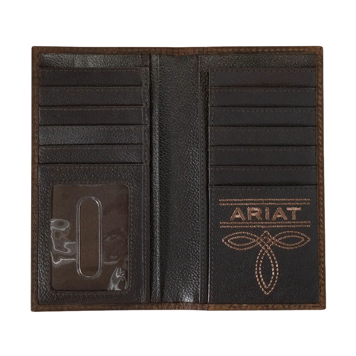 Ariat Bullhide Brown Embroidered Rodeo Wallet A3554302