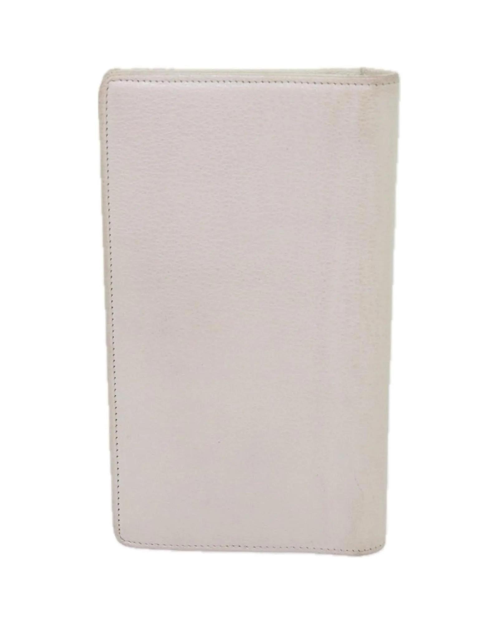 Authentic White Leather Wallet with CC Logo