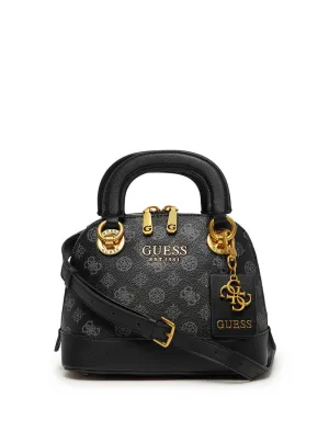 Black Cathleen Logo Small Dome Satchel