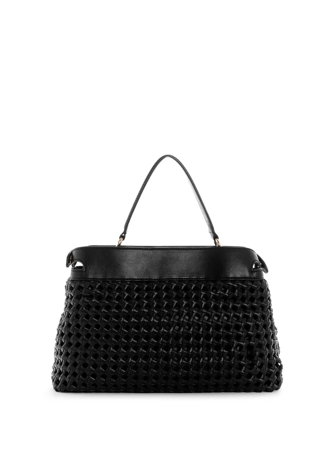 Black Sicilia Crossbody Satchel Bag