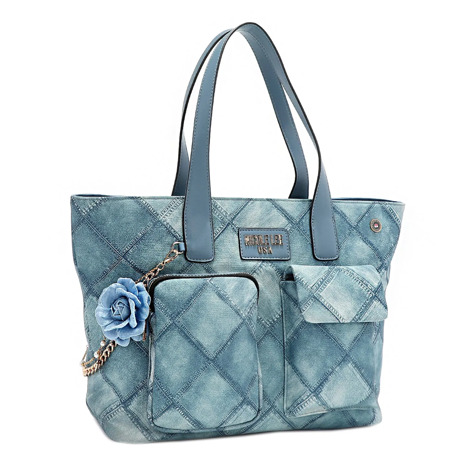 BLUE FLOWER SATCHEL