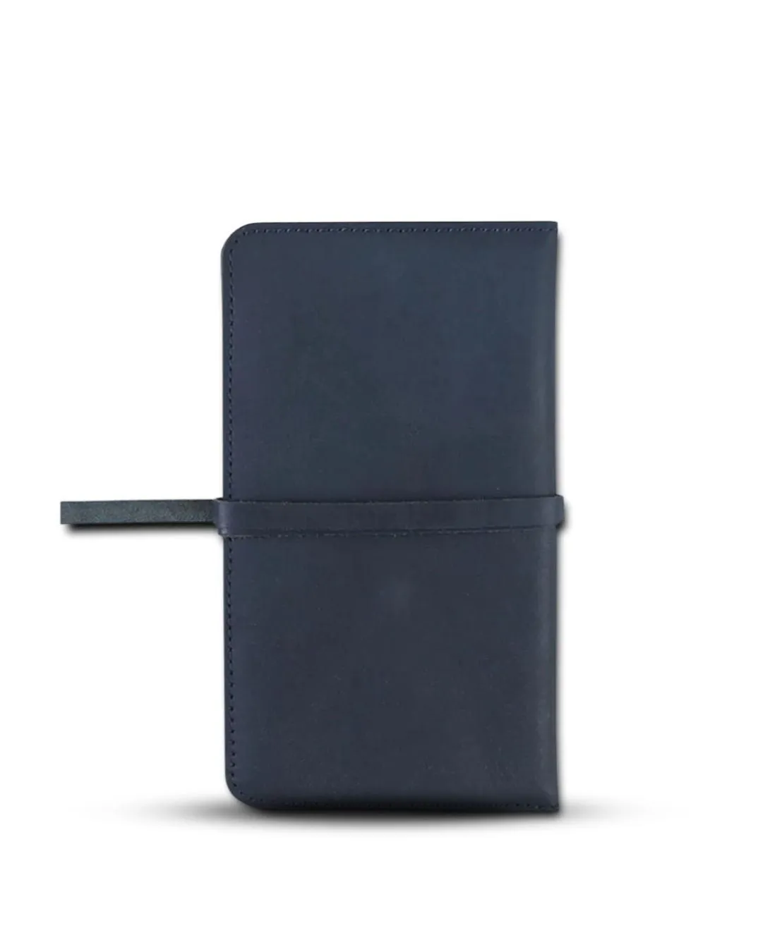 BLUE LEATHER TRAVEL PASSPORT WALLET