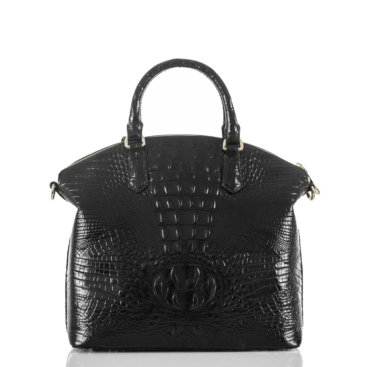 Brahmin Large Duxbury Satchel - Black Melbourne