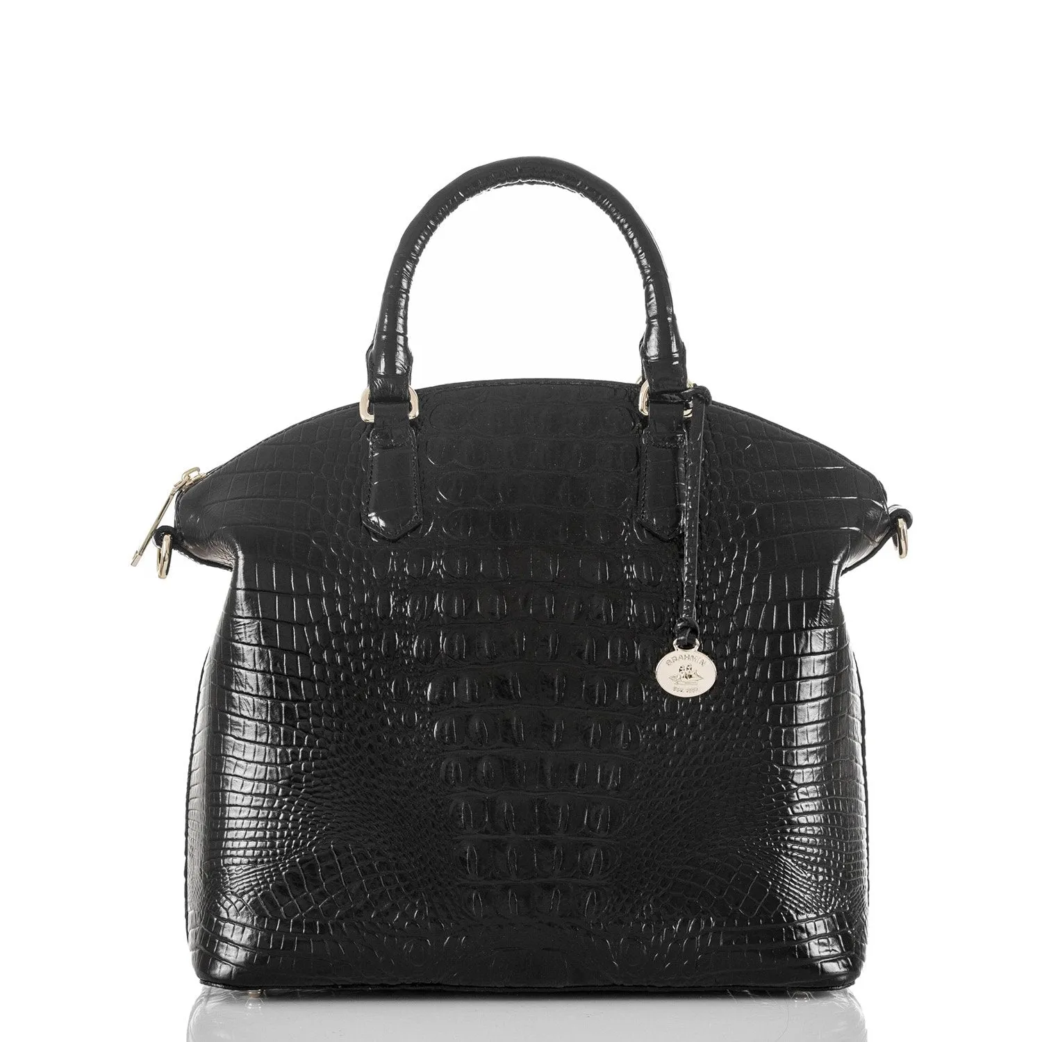 Brahmin Large Duxbury Satchel - Black Melbourne