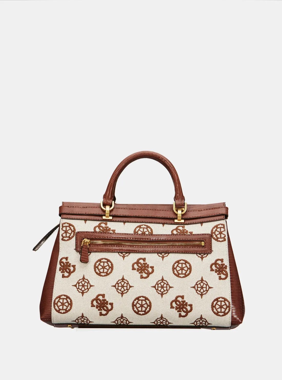 Brown Logo Sestri Luxury Satchel Bag