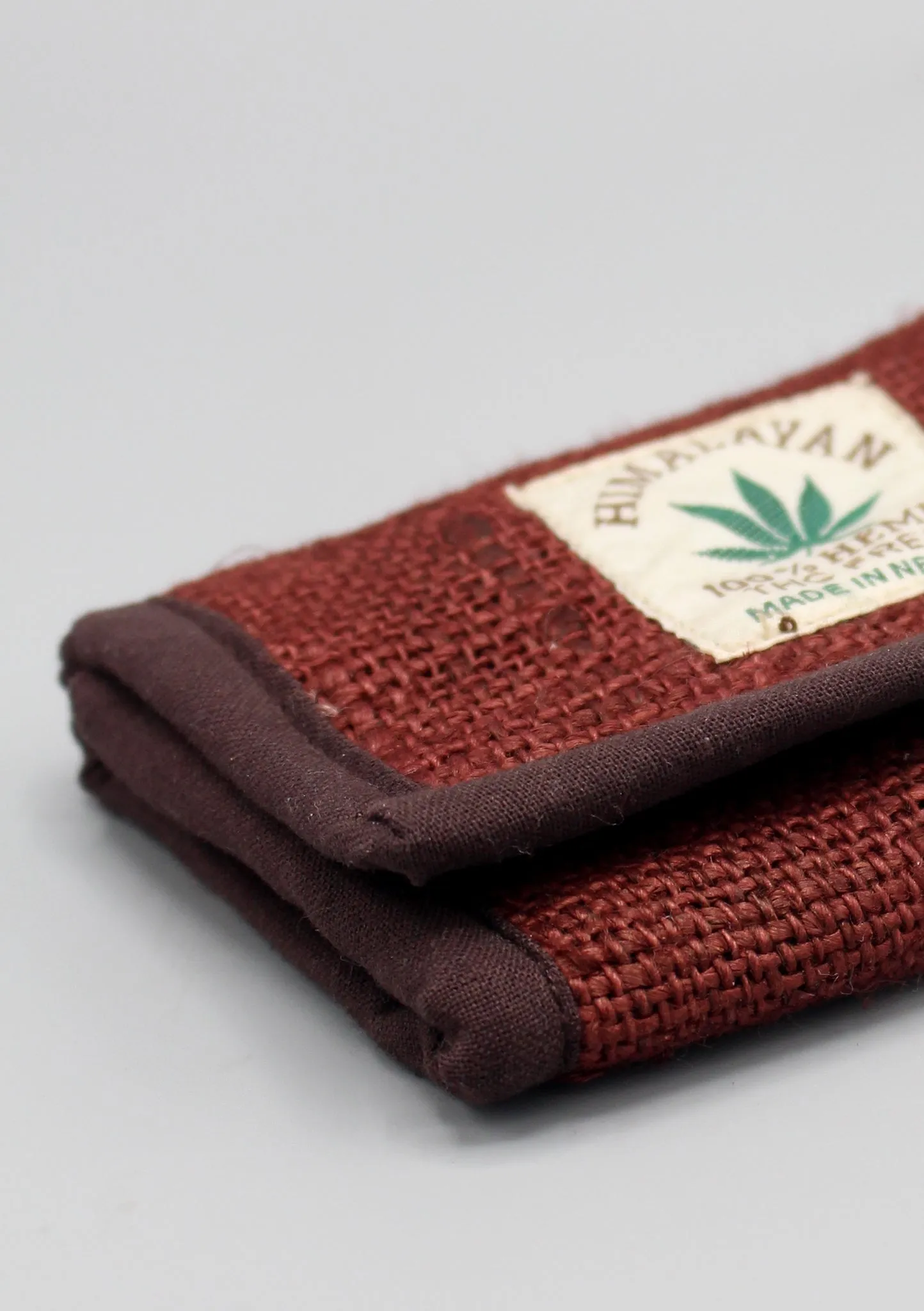 Chocolate Brown Hemp Tri Fold Wallet