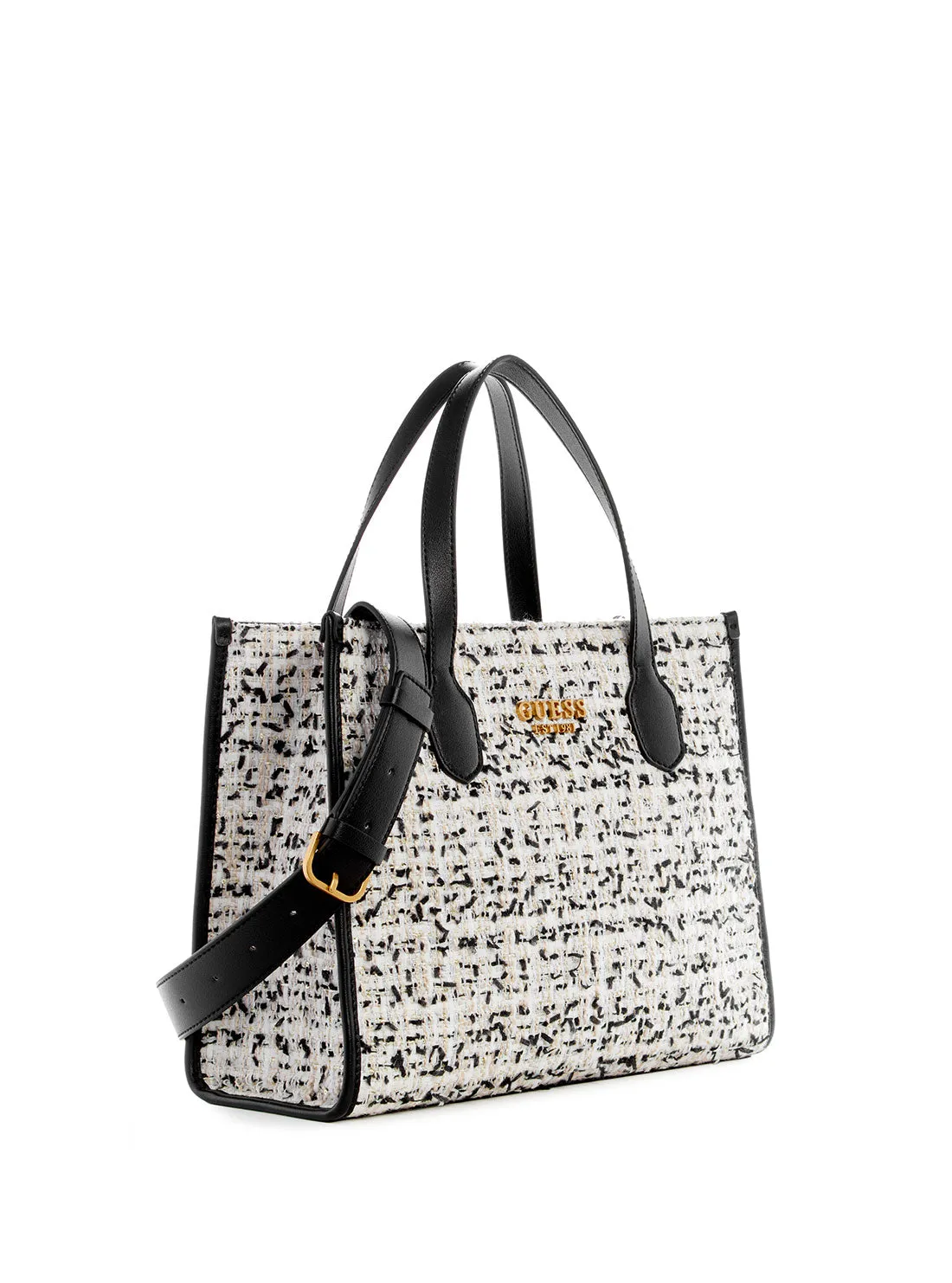 Cream Multi Tweed Silvana Tote Bag