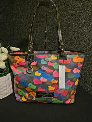 Dooney Bourke Limited Edition Multicolor Duck Tote Satchel Shoulderbag