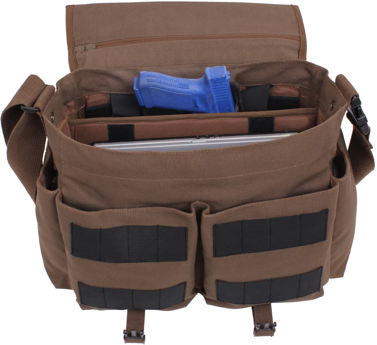 Earth Brown Concealed Carry Messenger Bag Tactical Discreet Gun Pistol Carry Bag CCW EDC