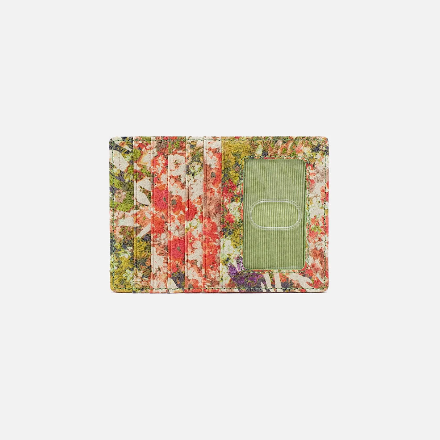 Euro Slide Card Case in Printed Leather - Tropic Print