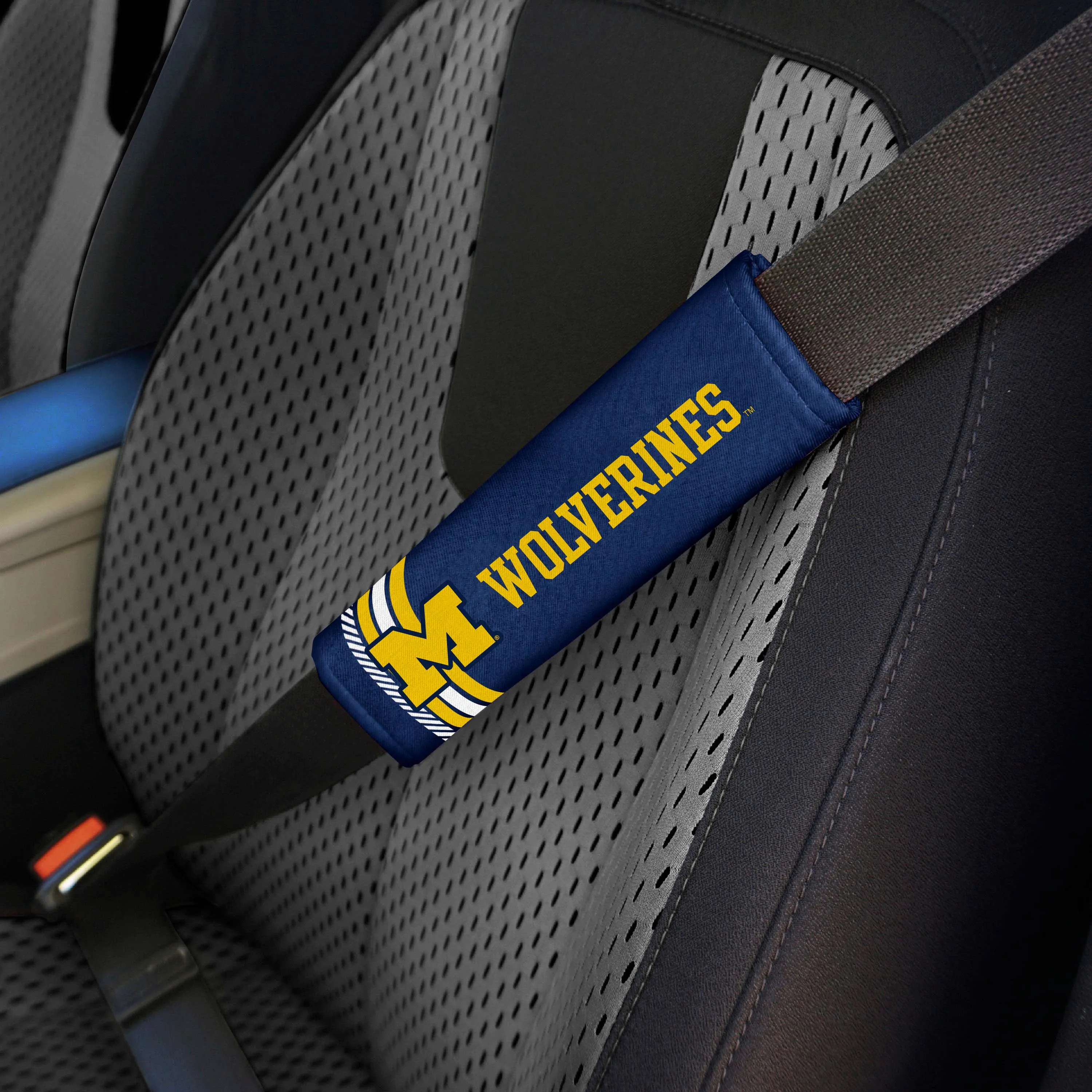 Fanmats Michigan Wolverines Team Color Rally Seatbelt Pad - 2 Pieces