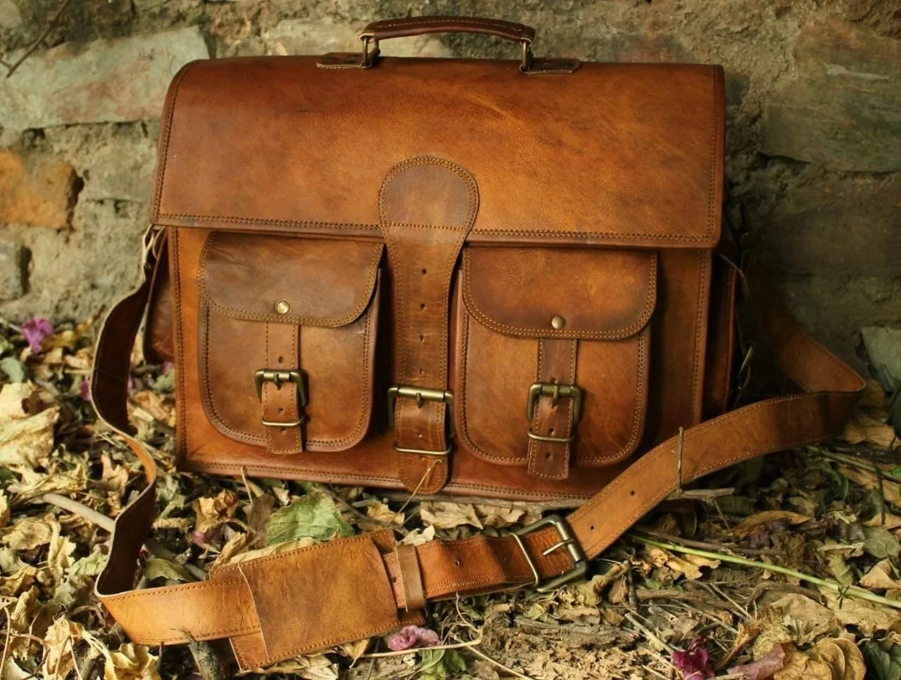 Genuine Leather Laptop Office Messenger Bags