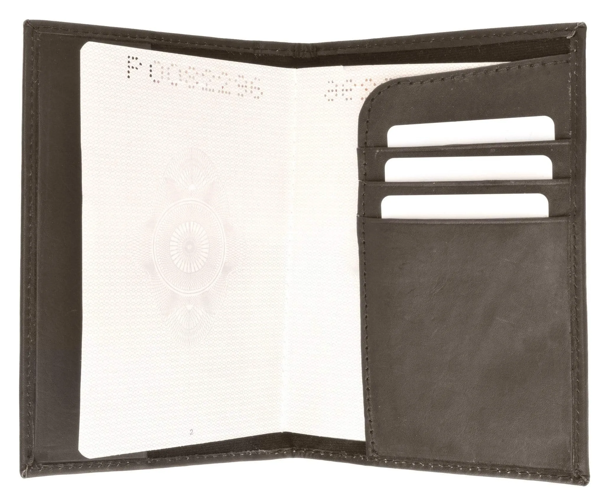 Genuine Leather Passport Credit Card Holder Wallet for Traveling 601 CF USA BLIND (C)