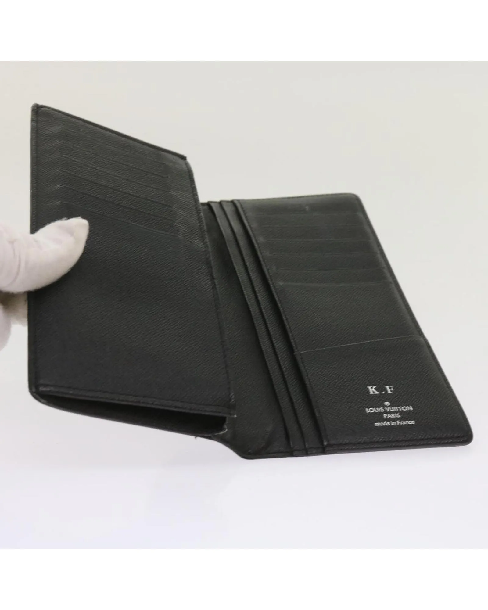 Graphite Long Wallet with Multiple Compartments and Card Slots