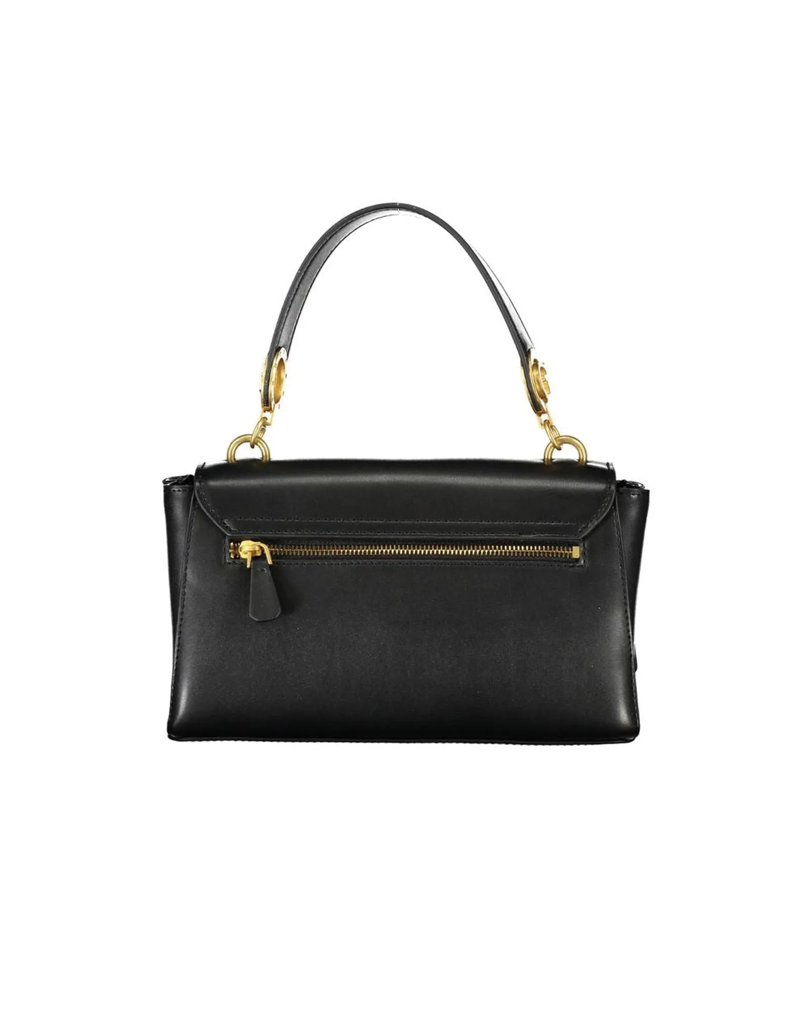 Guess Harmony Satchel Black Leather Handbag