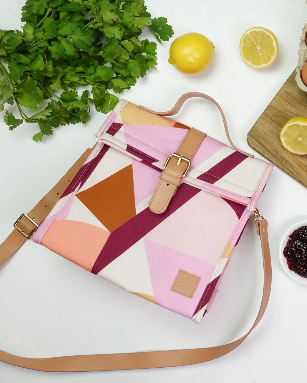 Kaleidoscope Lunch Satchel with Strap