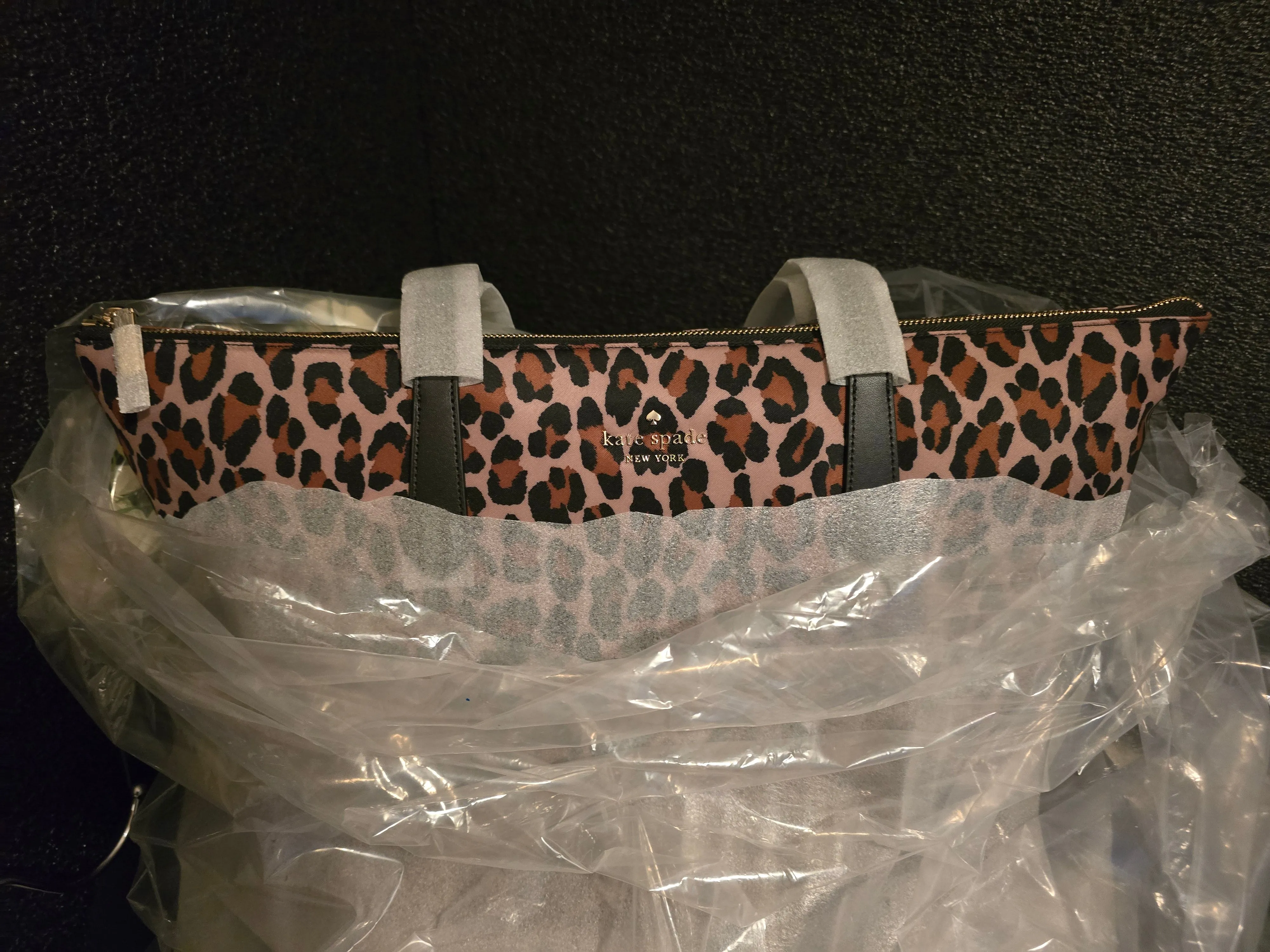 Kate Spade Leopard Nylon and Leather XL Tote Shoulderbag