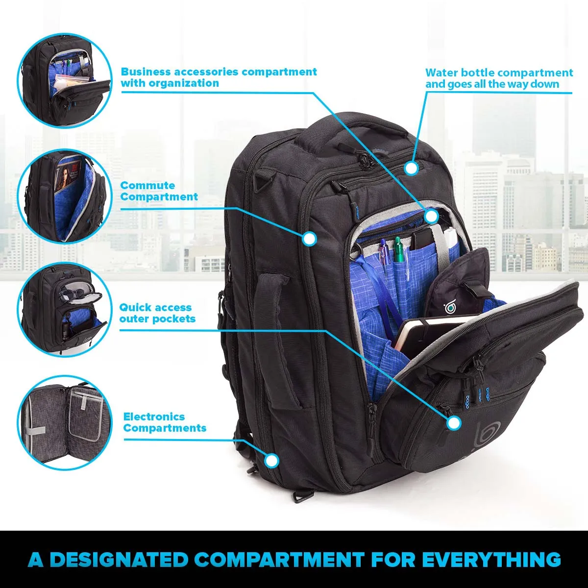 Laptop Backpack for Men - Computer Bag for Traveling, Business, Work, Commuter