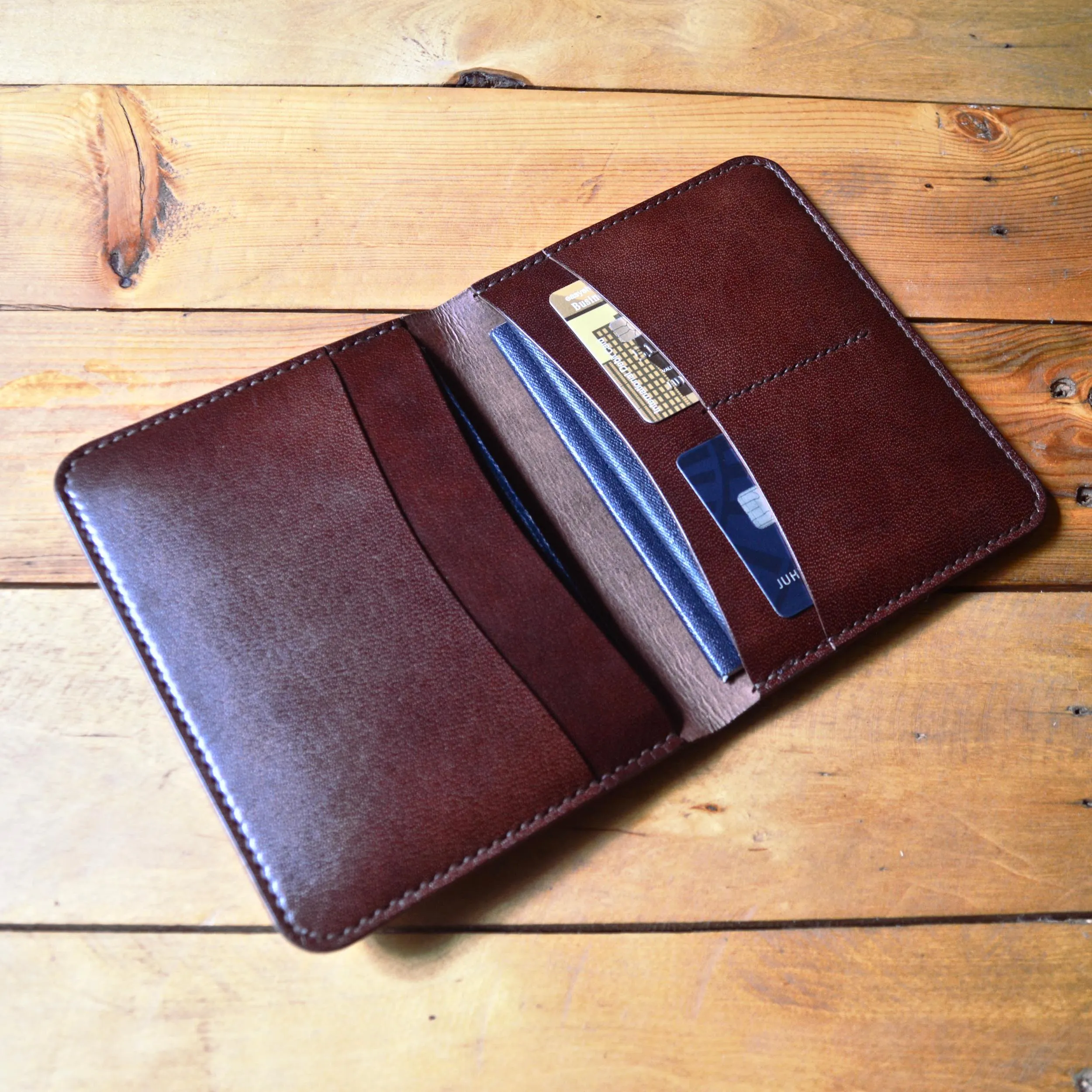 Large Passport Wallet - Mahogany