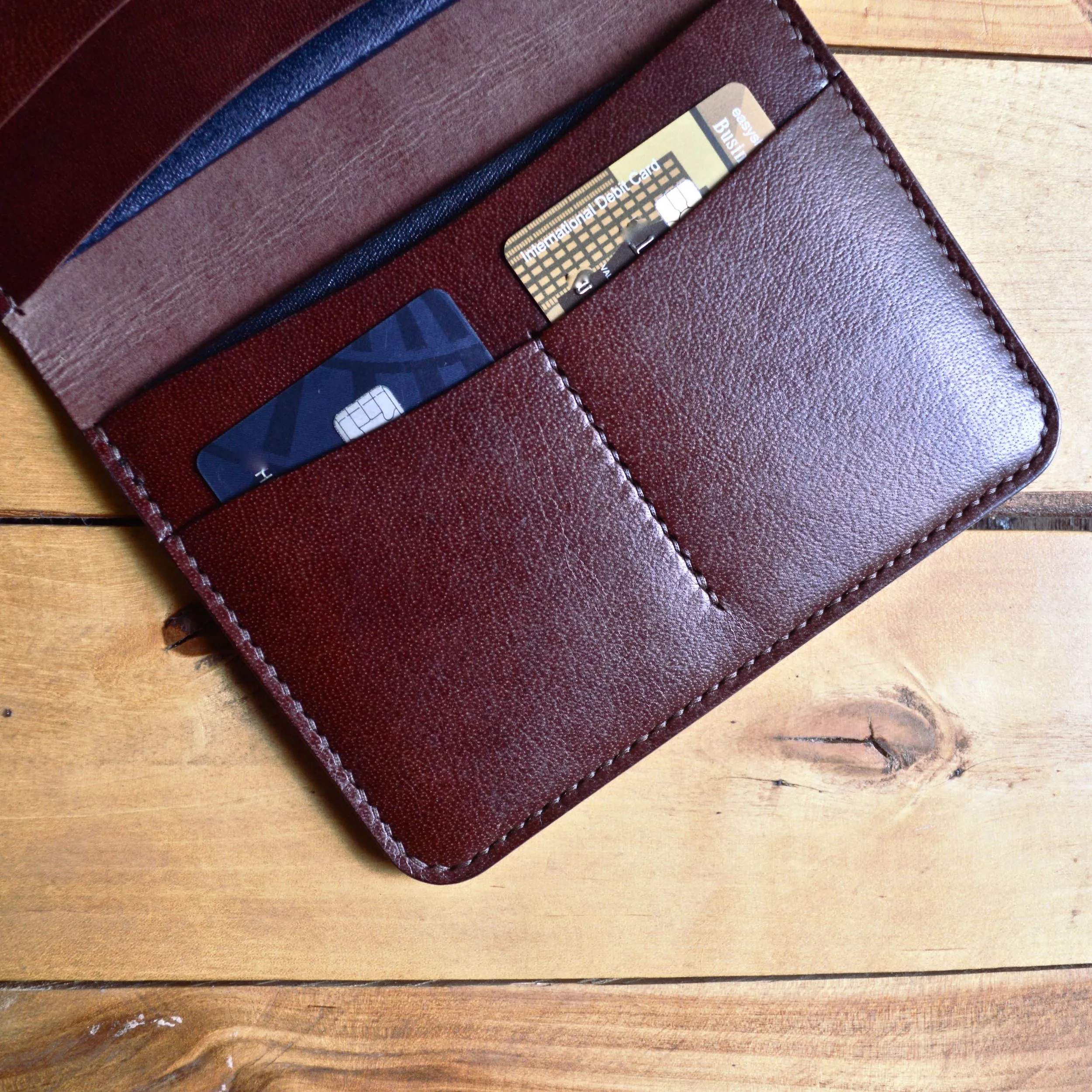 Large Passport Wallet - Mahogany