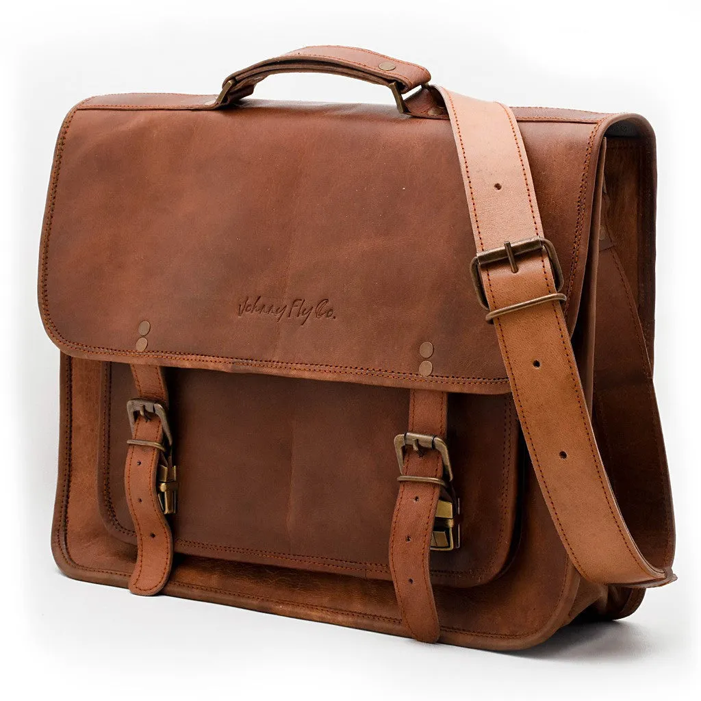 Leather Business Laptop Messenger