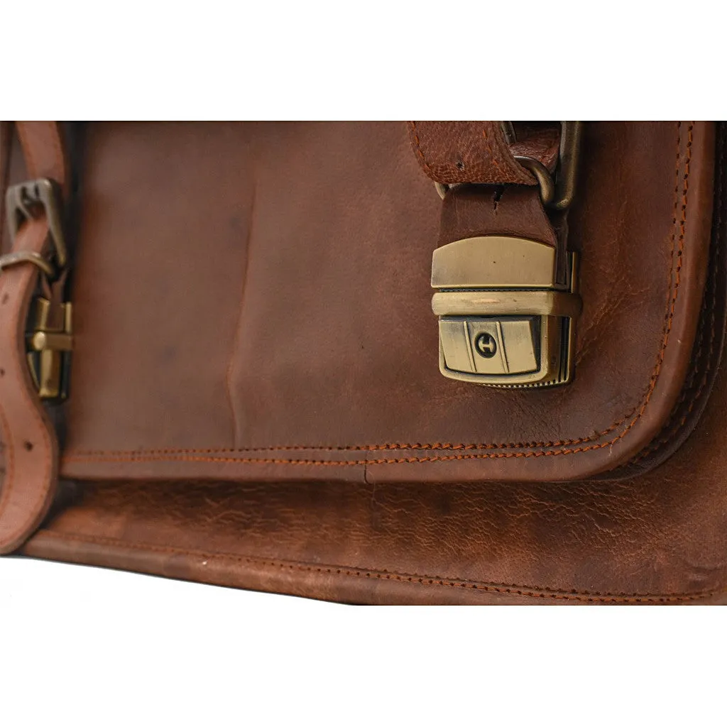 Leather Business Laptop Messenger