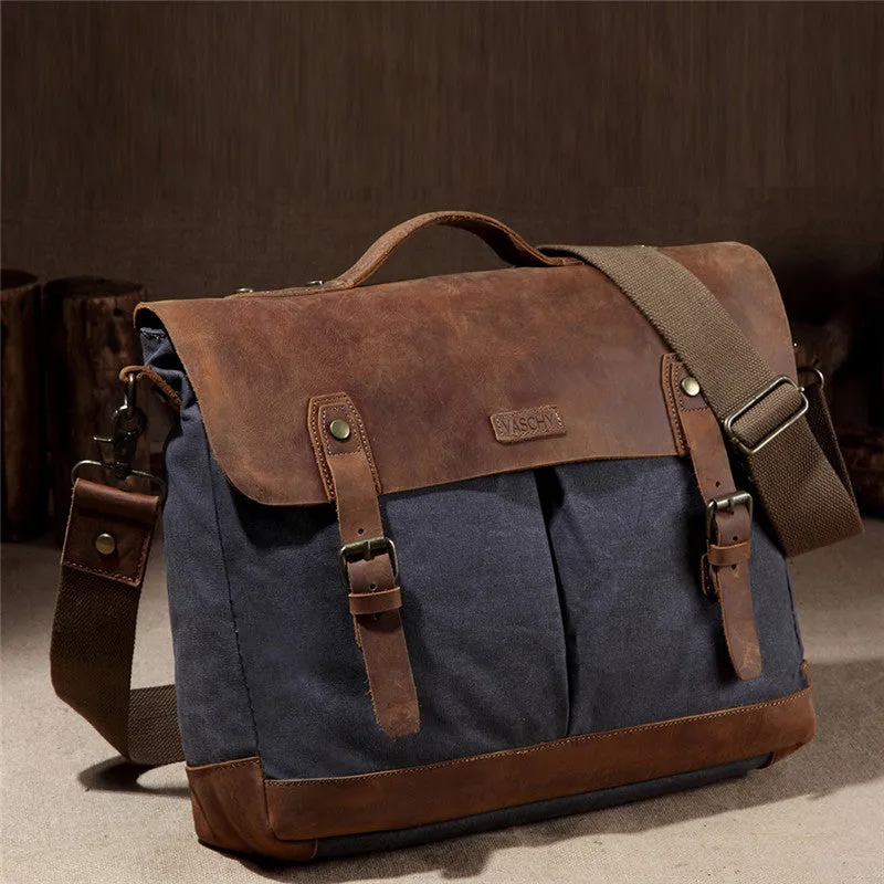 Leather Canvas Messenger