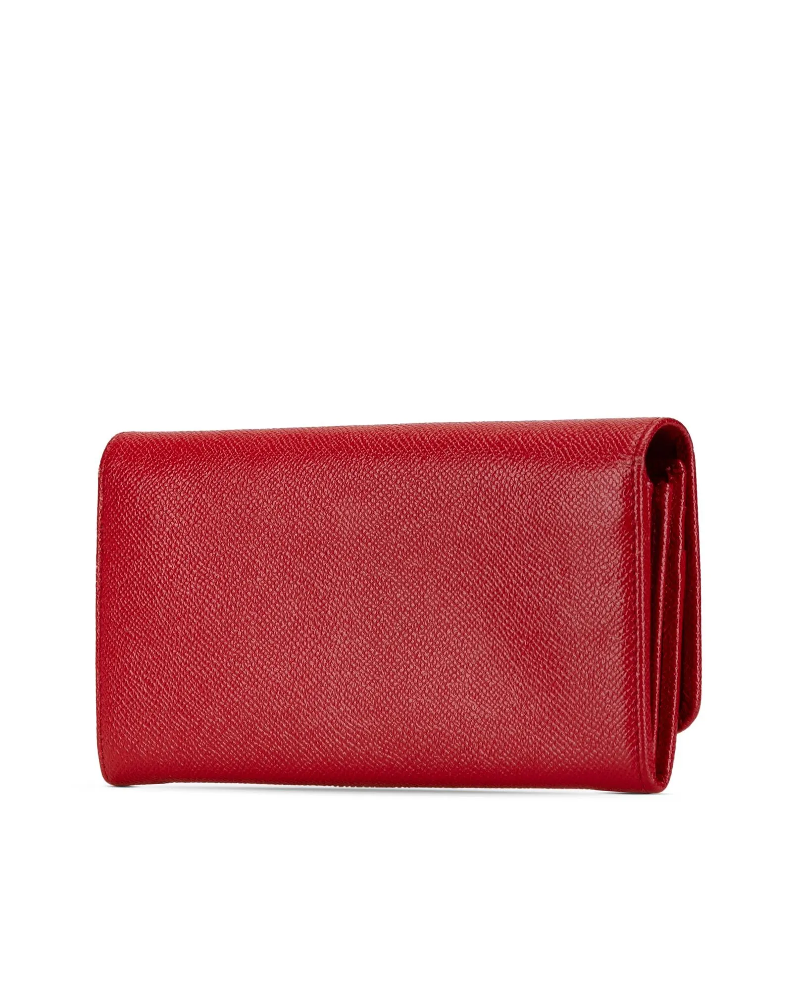 Leather Continental Long Wallet with Front Flap and Multiple Compartments