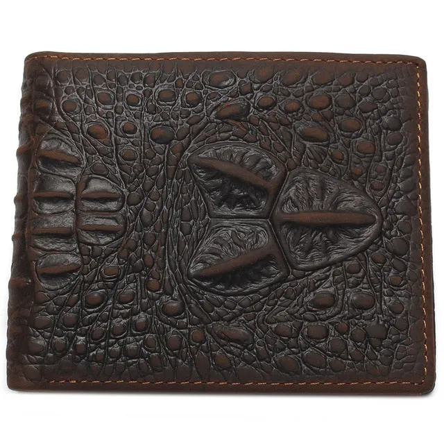 Luxury CrocEmbossed Genuine Leather Wallet