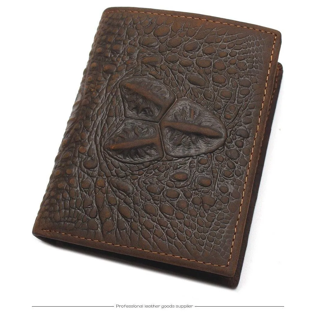 Luxury CrocEmbossed Genuine Leather Wallet