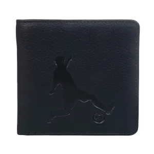 Mala Leather Black Kalmin Football Slim Wallet