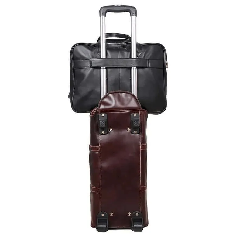 Men's Black Leather Laptop Bag - For Business & Travel