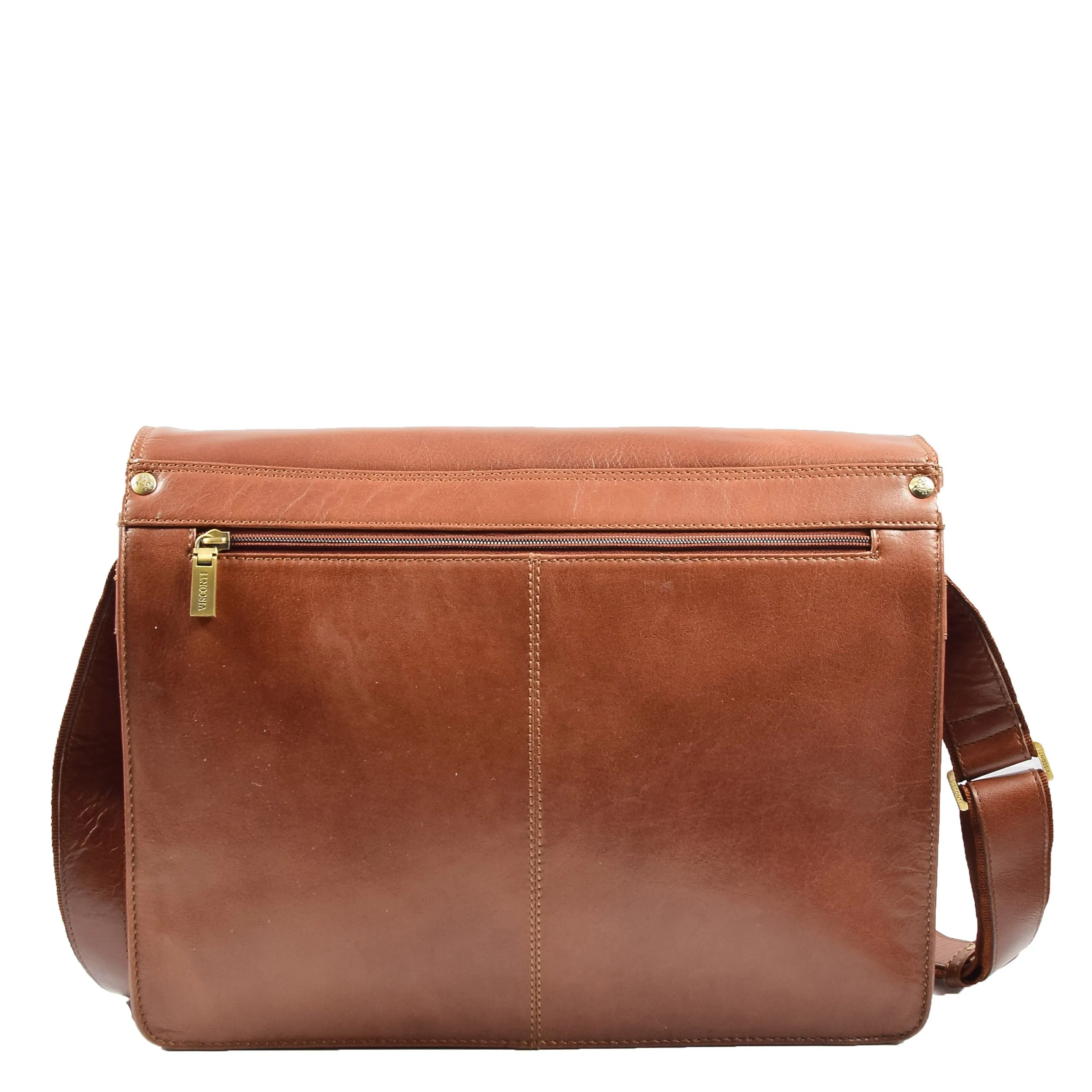 Mens Messenger Cross Body Bag Casual Work Uni Office Bag DuJon Tan