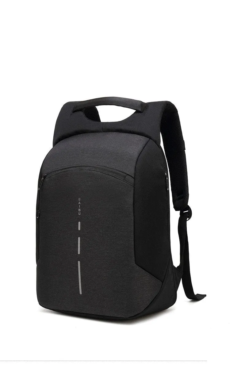 Men's Small Fashion Anti-Theft Backpack with USB Charging