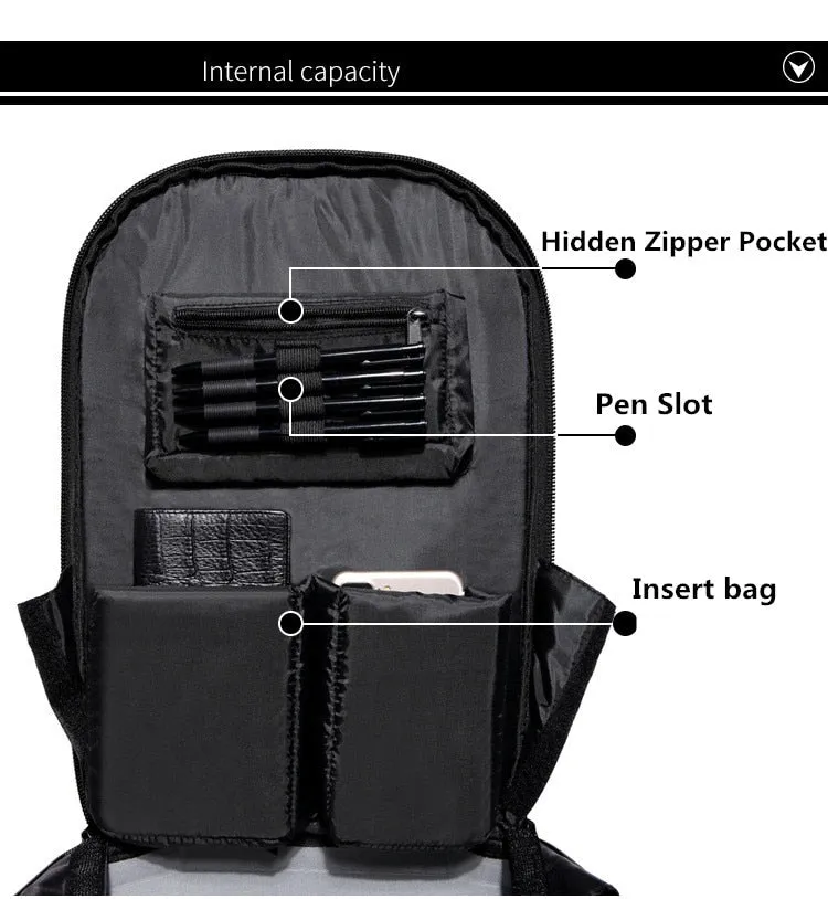 Men's Small Hard Shell Anti-Theft Backpack