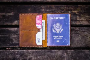 No.06 Leather Passport Holder - Crazy Horse Brown