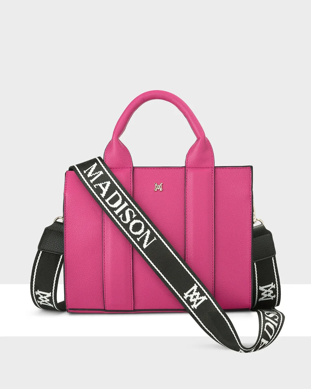 Nova Small Grab Tote With Monogram Stripe Strap