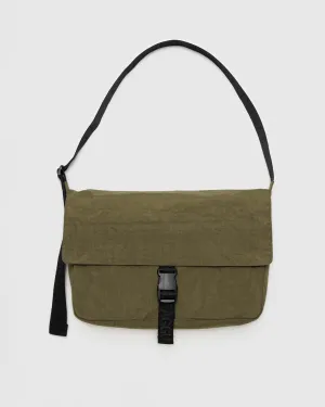 Nylon Messenger Bag - Seaweed