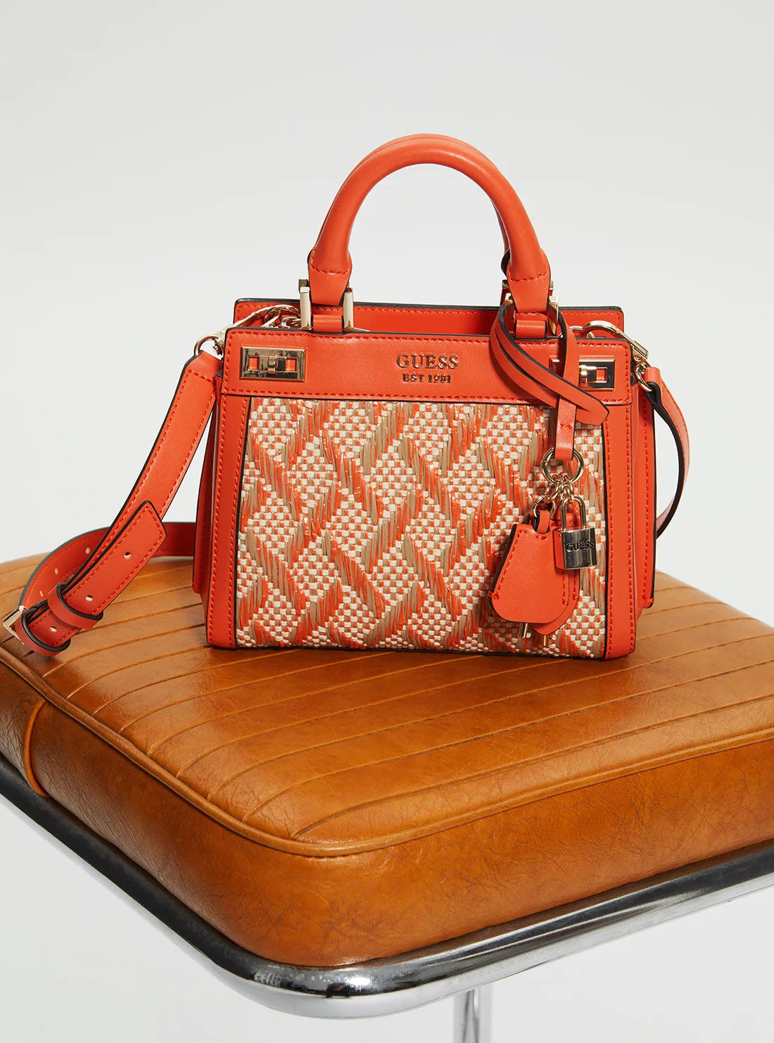 Orange Katey Mini Satchel Bag