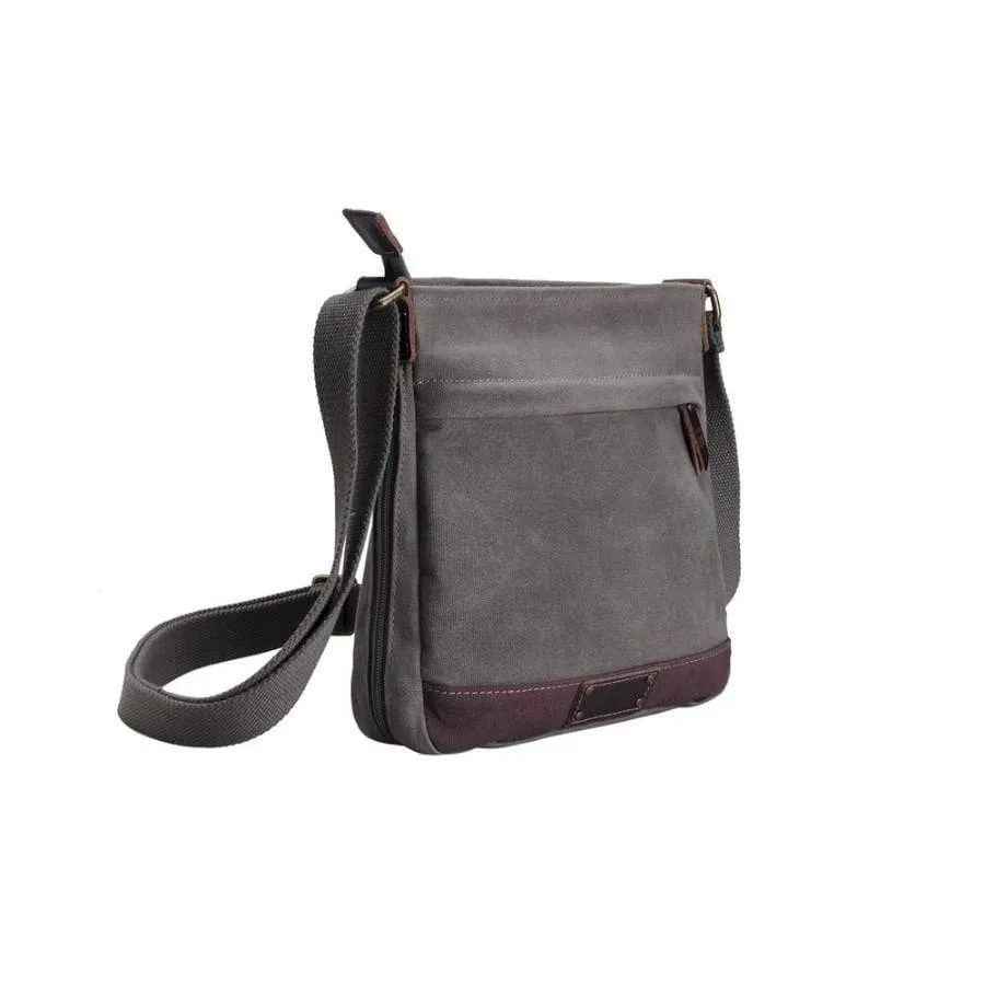 Oxford Canvas Zip Top Shoulder Bag