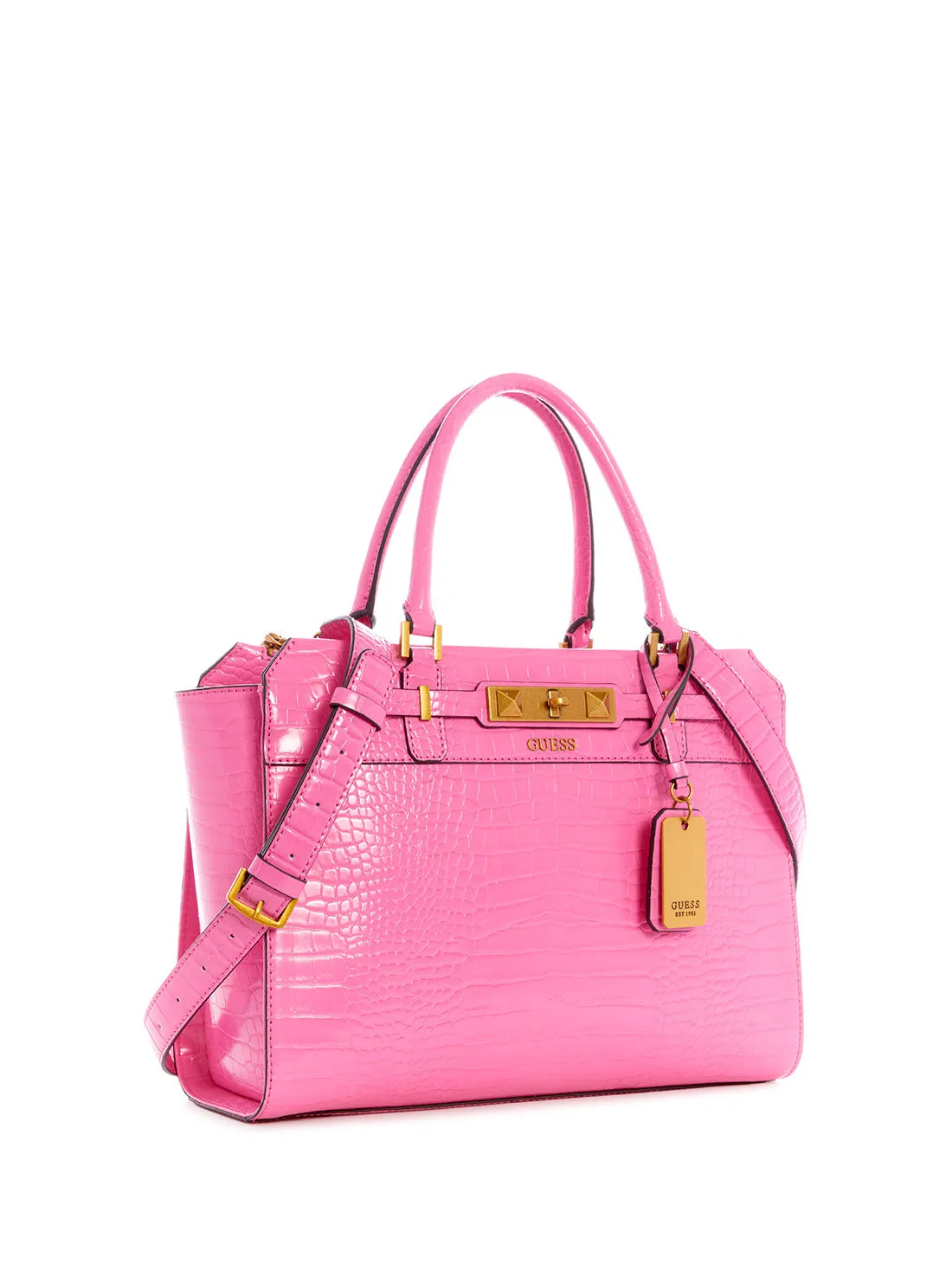 Pink Raffie Satchel Bag