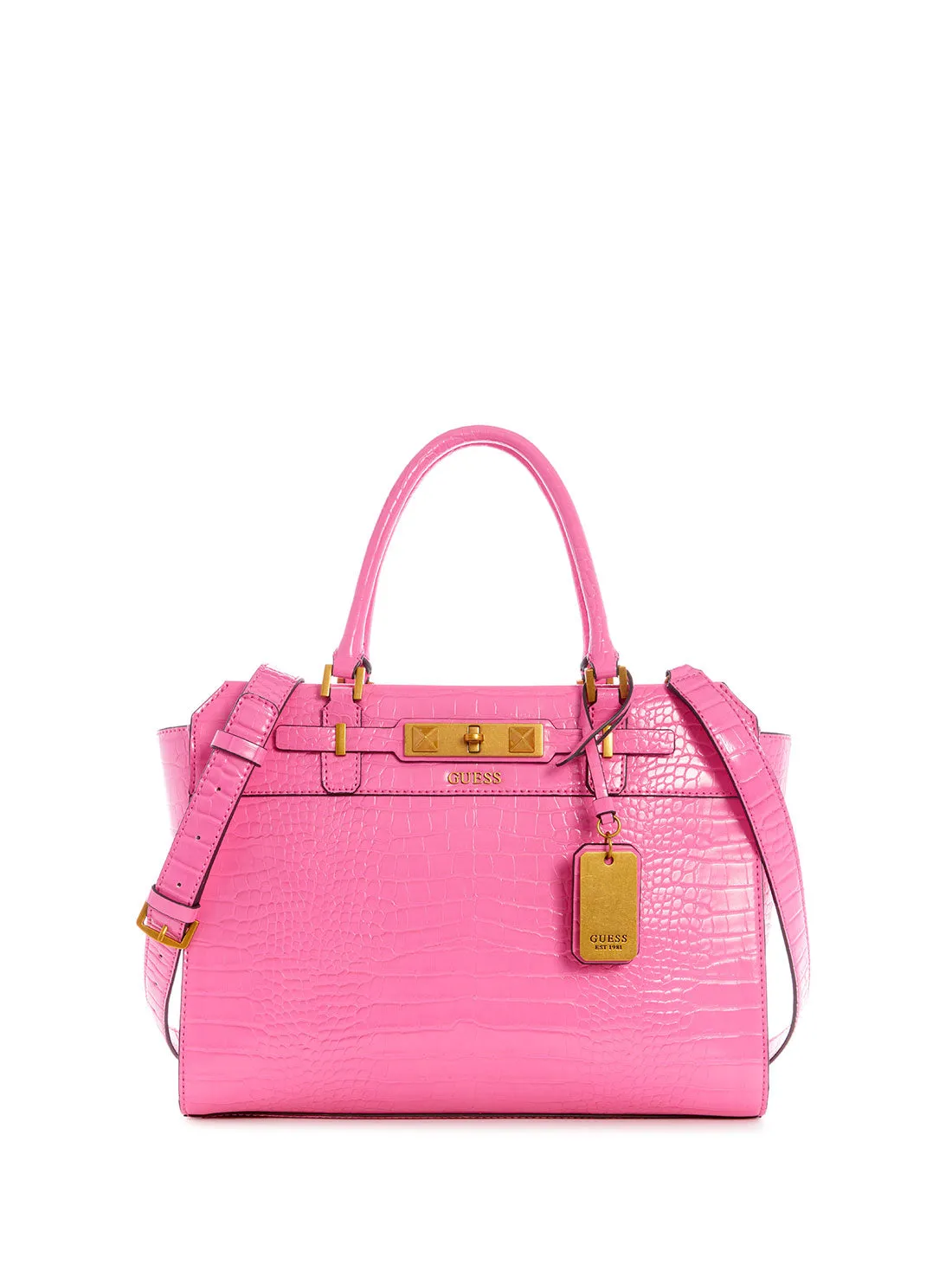 Pink Raffie Satchel Bag