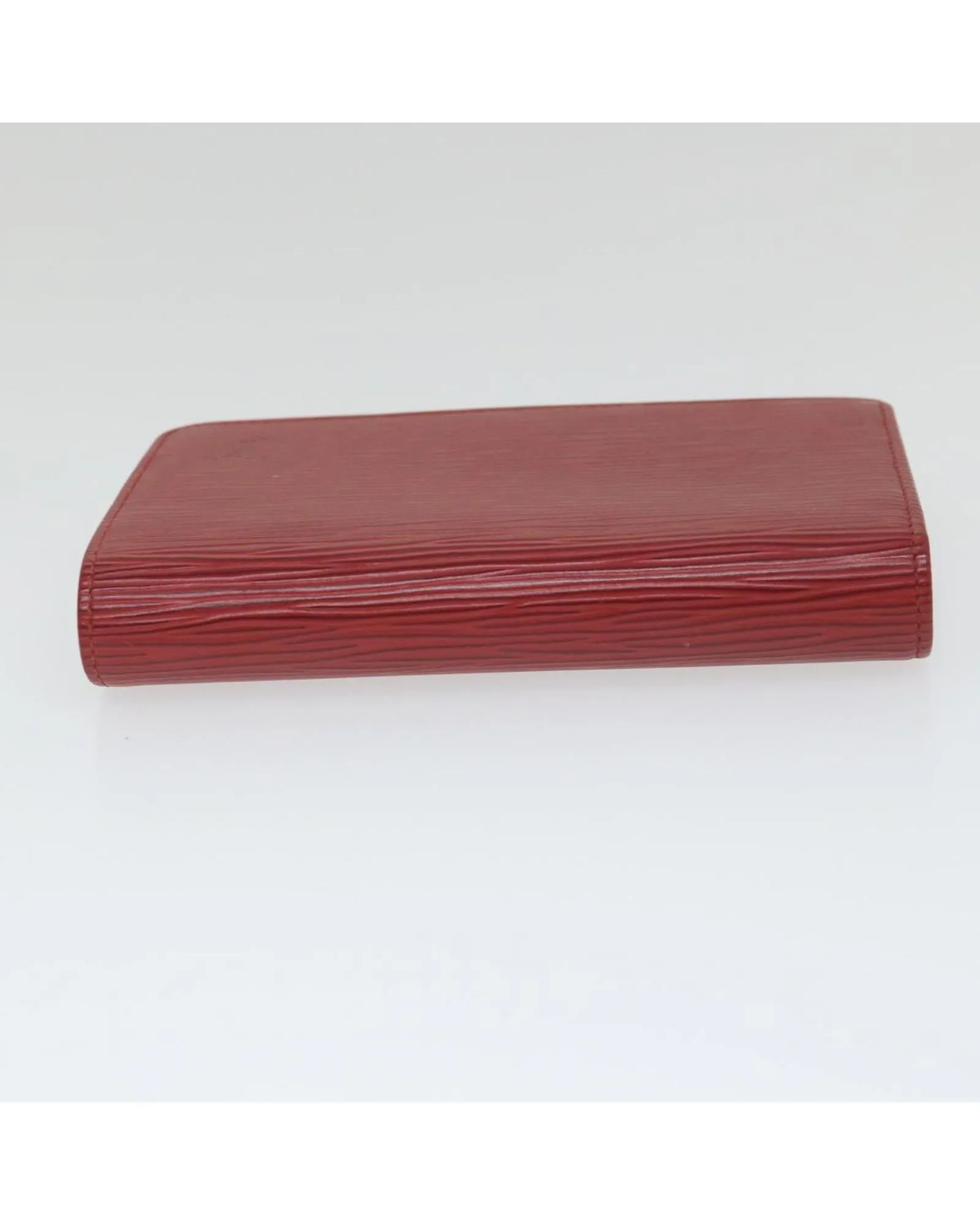 Red Epi Leather Wallet with Multiple Compartments