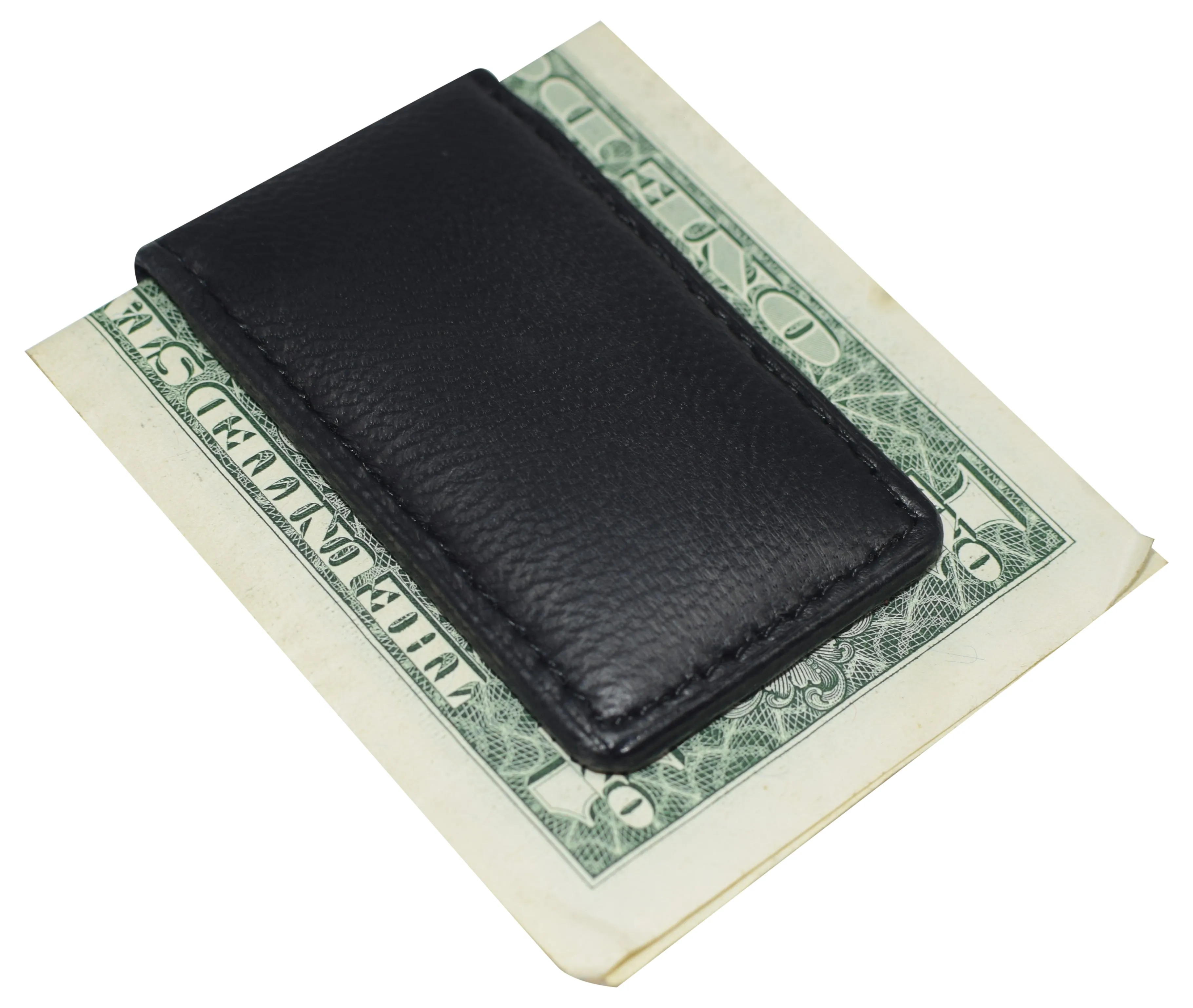 Slim Magnetic Money Clip Hunter Leather Business Card Holder for Men 812HUQ