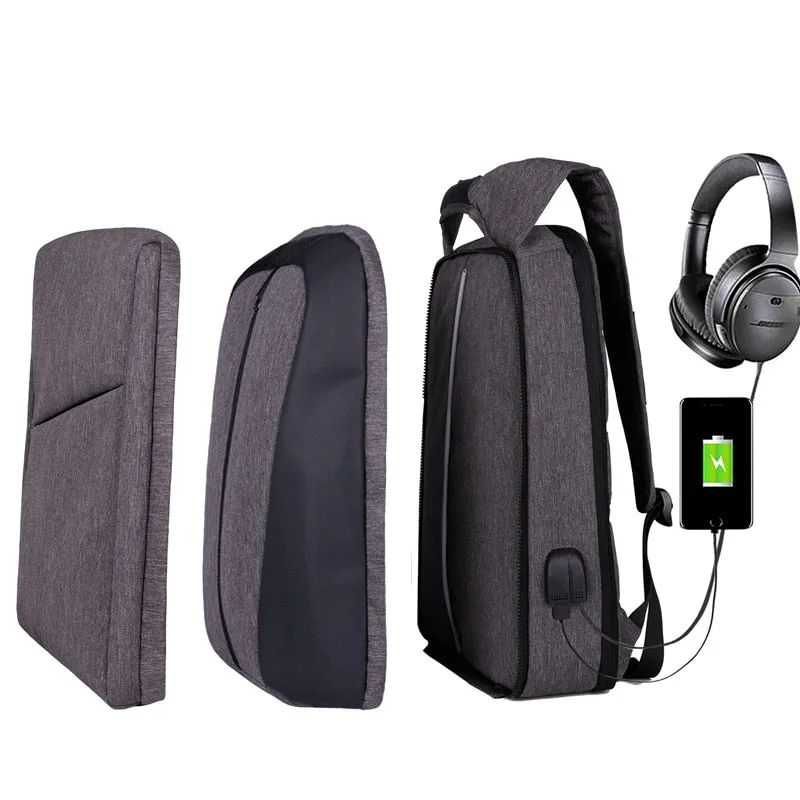 Slim Multi Compartment Laptop Backpack with USB Charging